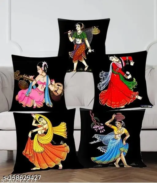 Printed Cushion Cover (Pack of 5)