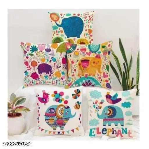 Printed Cushion Cover (Pack of 5)