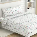 🌸 Allure 100% Cotton Floral Bedsheet Set – Soft, Breathable, Elegant ( Exotic Wings) – With Complimentary 2 Pillow Covers