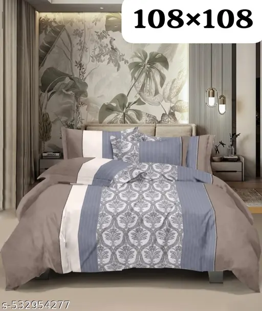 100% Cotton King Size Flat Bedsheet 275x275                    
| 108x108 inch [ 9ft * 9ft ]